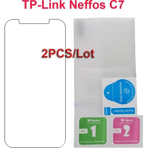 2PCS Tempered Glass for TP-Link Neffos C7 Smartphone Explosion proof Glass Screen Protector for TP-Link Neffos C7 Mobile Phone