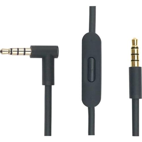 3.5mm to 3.5mm for dr dre headphones / studio / pro solo / audio detox replacement cable wire with online microphone