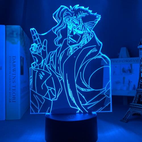 JoJo Bizarre Adventure Noriaki Kakyoin 3d Light Anime for Bedroom Decor Light Birthday Gift Manga Jojo figure acrylic Night Lamp