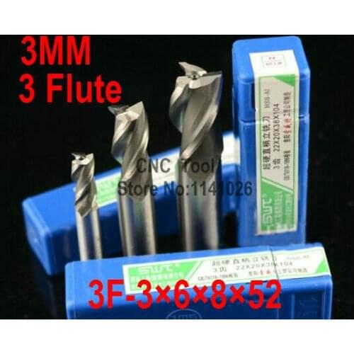 Free Shipping 5 pcs/set 3.0MM 3 Flute HSS & Aluminium End Mill Cutter CNC Bit Milling Machinery tools Cutting tools.Lathe Tool