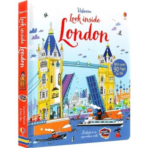 Britain English 3D Usborne Look Inside London Picture Book Education for Children Kids Flaps Lift Reading Brithday Gift