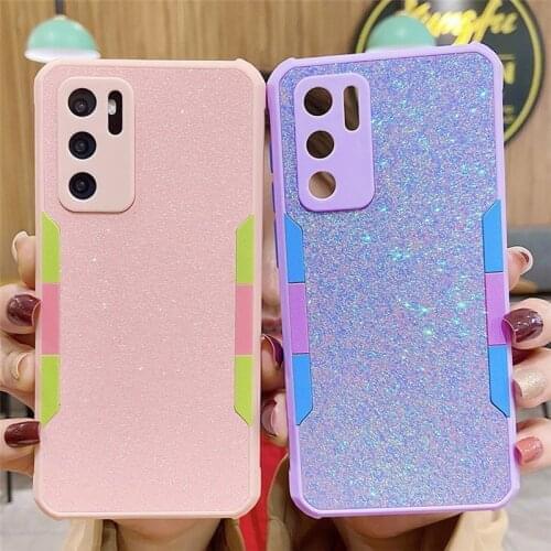 Glitter Camera Protection Phone Case For Samsung A52 A72 A51 A71 A32 A42 S21 S20 S10 Plus Note 20 10 Shockproof Soft Back Cover