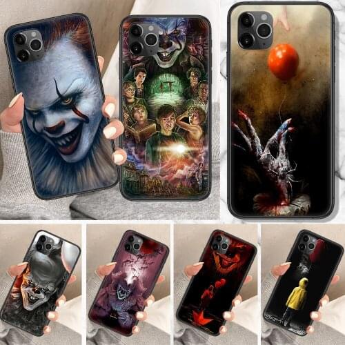 Stephen King It pennywise Phone Case For iphone 5 5S SE 2 6 6S 7 8 11 12 Mini Plus X XS XR Pro Max black soft coque silicone
