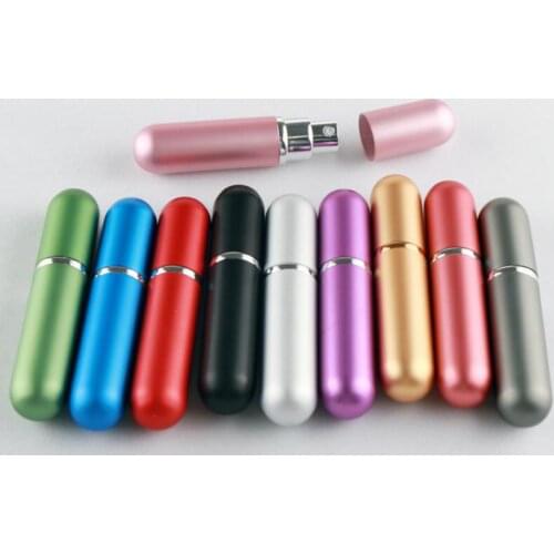 Travel Portable 5ml Refillable Mini Perfume Spray Bottle Empty Vial With Aluminum Atomizer LX3246
