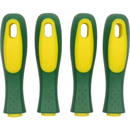 SHGO HOT-8 Pack Ergonomic Rubber File Handle for File or Mills, Round Hole and Rectangular Hole, 4-1/3Inch Length