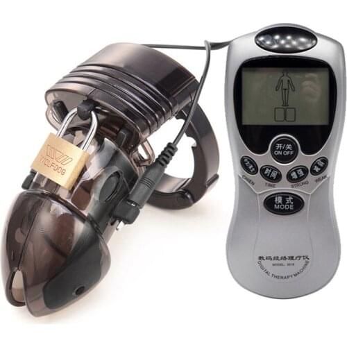 Adult Toy Electral Shock Chastity Cage Penis Sleeve Male Sex Toys Electric Penis Cock Cage Ring Chastity Device Sex Toys For Men