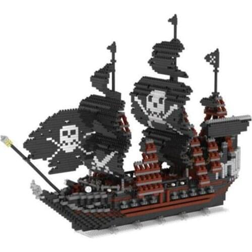 YZ Diamond World Famous Ship Model the Black Pearl Micro Mini Blocks the Wicked Wench Building Blocks Set 3633Pcs Toys Gifts