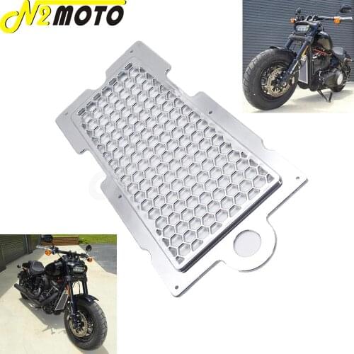 Motorcycle Chrome Mesh Oil Cooler Radiator Guard Protector Grill For Harley Softail Fat Street Bob Breakout Low Rider FXBR FXLR
