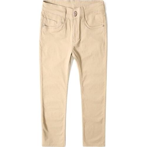 Mens casual pants business fashion pure cotton stretch slim-fitting mens overalls straight khaki pants men plus size 42 44 46