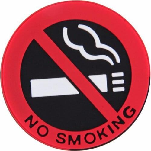1PCS / 2PCS / 5PCS No Smoking Car Stickers Styling Allowed Round Red Logo Sign Vinyl Sticker Use for Car Glass Business Door
