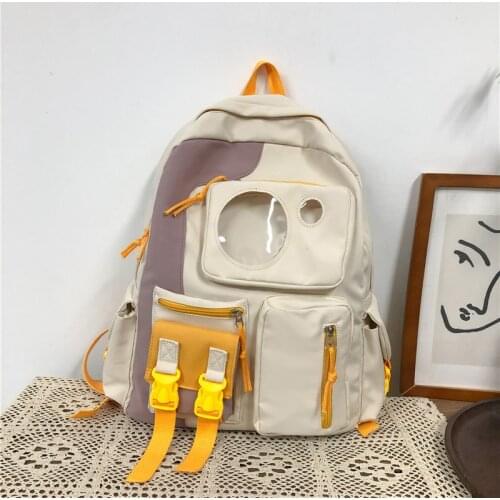 Nylon Waterproof Laptop Backpacks Women Cute Cartoon School Bags for Teenage Girls Cute Travel Shoulder Bag Student Bookbag