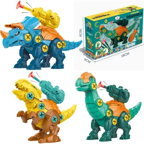 DIY Disassembly Dinosaur Toy Building Block Dinosaur Figures Bricks STEM Educational Toys For Children