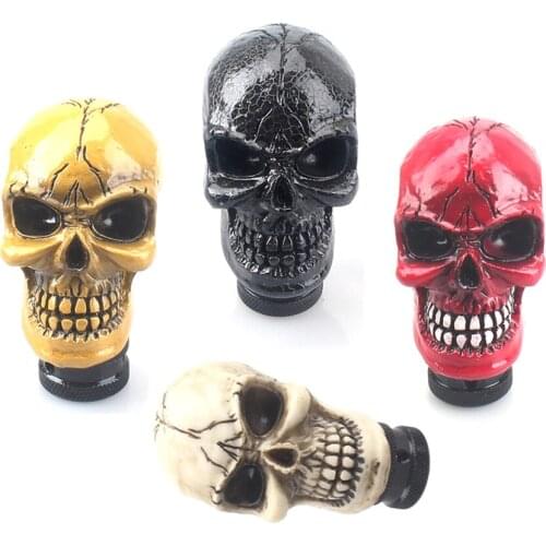 YOMI Skull Shape Head shift knob Car Accessories Decoration Car Manual Gear Stick Shifter Lever Knob gear shift knob