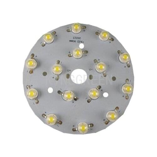 100X high lumen LED 15W light power led lamp beads with 90mm diameter round aluminum pcb for DIY free shipping