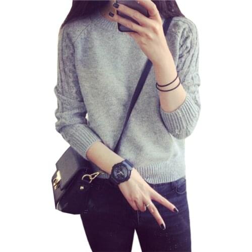 Sweater Women Fall Winter Clothes Hedging Thick Needle Sweaters Bottoming New Loose College Wind Jumper Girls Vestidos LXJ148