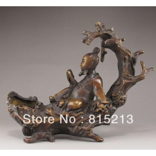 Wang 000164 Chinese Bronze Statue - Old Man