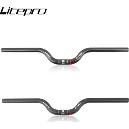 Litepro Folding Bike Carbon Handlebar MTB Carbon friber Bicycle Handlebar For Brompton Bike Parts 31.8x580mm Swallow Handle Bar