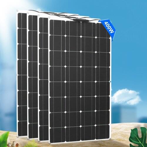 400W Waterproof Solar Panel Battery Charger for Caravan RV Home Flexible Solar Panel Camping 100W 200W 300W 12V