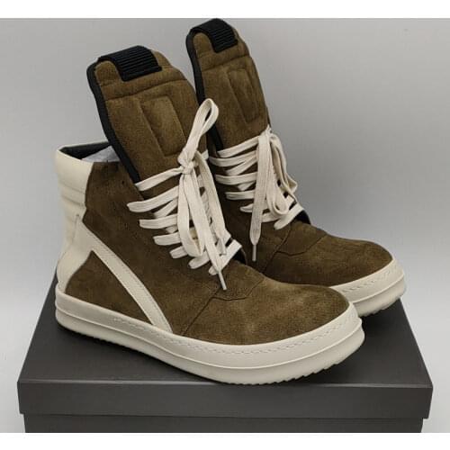 High Street Brand RO Womens Sneakers Mens Sneakers Shoes Dark Owens Men Shoe Streetwear Original Mens Casual Shoes Boots