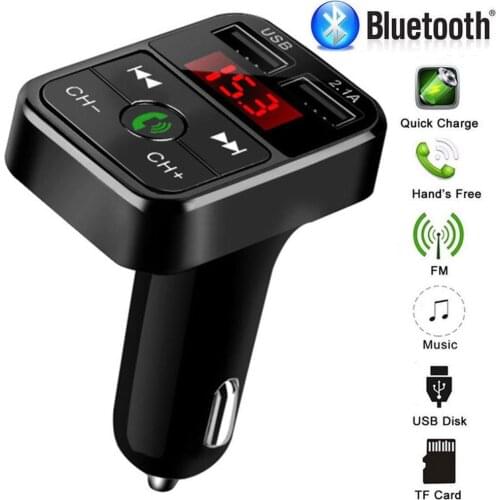 LED Screen Bluetooth-compatible 3.0 Car Kit Handsfree Wireless FM Transmitter LCD MP3 Player 2 USB Ports Car Accessories Car MP3