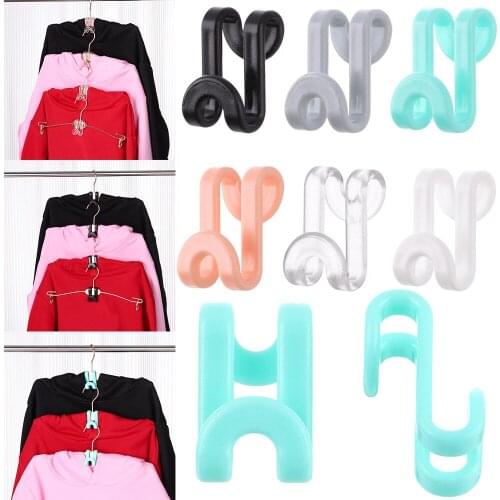 1/6/12PCS Mini Clothes Hanger Connector Cascading Hook Wardrobe Cloakroom Bedroom Saving-Space Storage Holders Racks S Hook Tool