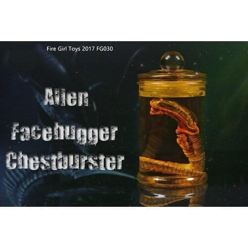 1/6 Solider Scene Accessory FG029/FG030/FG031/FG032 Predator Alien Larva Face Bug Culture Tank Set Model Toys for 12'' Figure