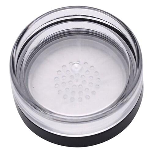 10g plastic empty loose powder pot with sieve cosmetic makeup jar container