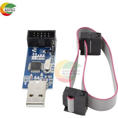 10 Pin Convert to Standard 6 Pin Adapter Board + USBASP USBISP AVR Programmer USB Diy Electronic PCB Board Module