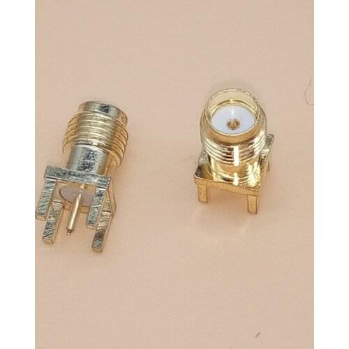 10pcs SMA female connector SMA-KE PCB Mount Plug Straight Receptacle Solder Adapter Connector