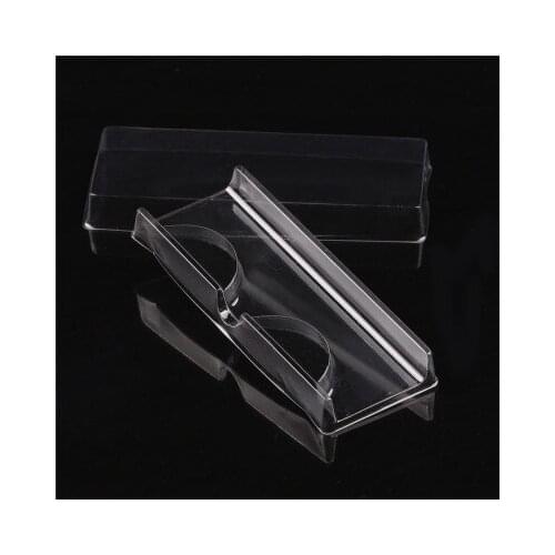 100set False Eyelash Packing Box Clear Lid Tray Eyelashes Storage Transparent Empty Lash Case Makeup Storage Organizer for trave