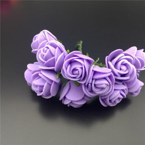 144Pcs Rose Artificial Flower DIY Rose Bear Garland Material Pe Foam Flower Head Photo Production Handmade 2cm Rose Fake Flowers
