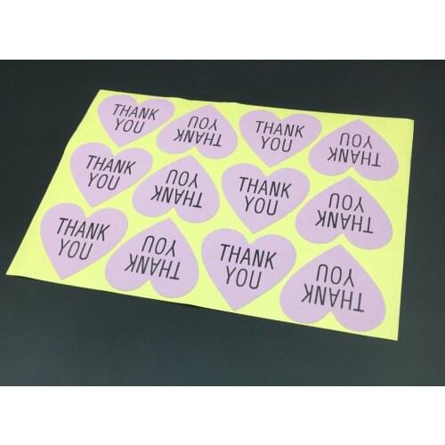 180 Pink Thank You Stickers , Envelope Seals sticker 3.8 x 3.5cm