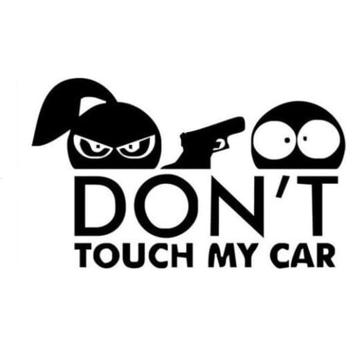18x14cm Funny Car Sticker for Warning Do Not Touch My Car Reflective Vinyl Car Body Window Sticker Decal Car Styling r20