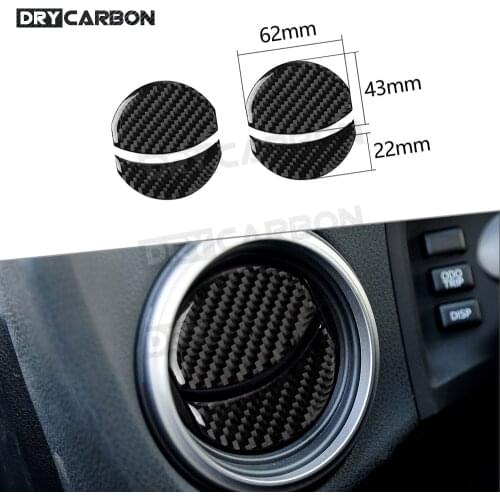 4 PCS/Set Carbon Fiber Central Control AC Air Vent Trim Frame Cover Stickers For Toyota GT86 FT86 ZN6 Subaru BRZ 2013-2019
