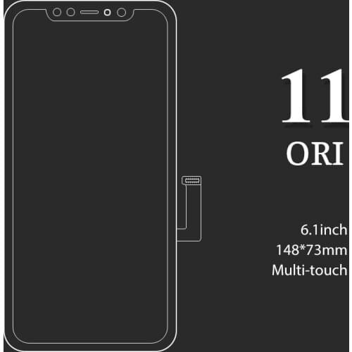 5 Pcs For iPhone 11 LCD 6.1" Display Screen +Touch Digitizer Replacement Assembly (camera ring+ear mesh+sensor ring)