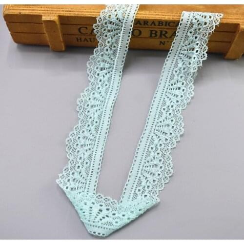 White Stretch Elastic Lace Ribbon Tape Trims Elasticity Lace Trim Embroidered Lace Fabric Lace Applique DIY Clothing Accessories