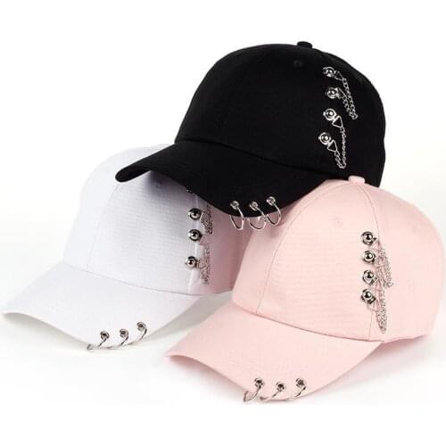 Hot Hip Hop Baseball Cap With Ring Circle Snapback Hats For Men Women Unisex Dad Hat Adjustable Kpop Korean Style Gorra