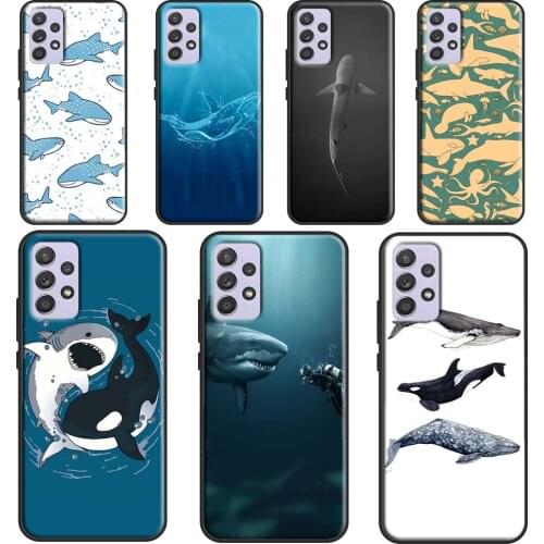 Shark and Killer Whale Case For Samsung A72 A52 A42 A32 A12 A70 A50 A40 A30 A10 A20 S A11 A41 A51 A71 A21S Cover