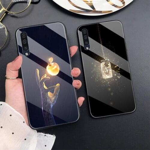 Heart Love Case For Samsung A50 A51 A71 A70 A20 A40 A20E M31 S10 S20 S9 Edge Ultra Puls Note 10 20 9 8 Plus Glass Phone Cases