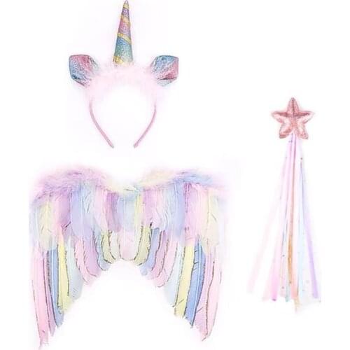 Unicorn Wings Angel Wings Childrens Festival Performance Decor Fairy Stick Unicorn Party Decor Birthday Party Decor Girls Favor
