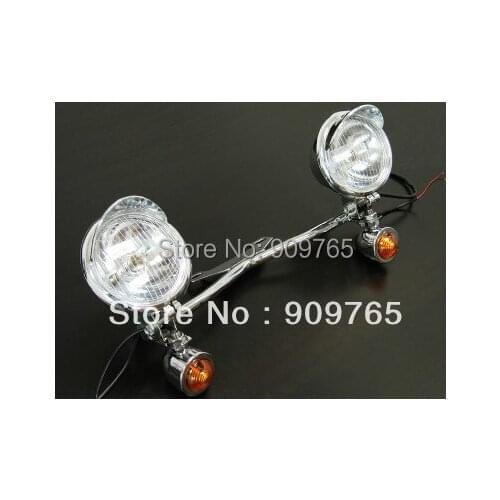 For Kawasaki Honda Driving Passing Turn Signal Spot Light Bar Vulcan 800 900 1600 1700 VT 750 1100 VTX 1300 Shadow