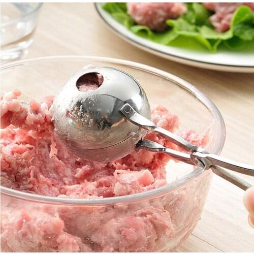 Kitchen Meat ball Maker Tool Stainless Steel Convenient DIY Fish Meat Tool Rice Non-Stick Meatball Clip Mold Kitchen Accessories