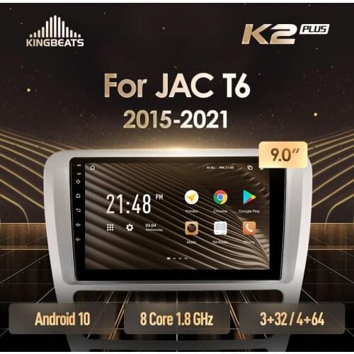 KingBeats Android Octa-Core head unit HU 4G in Dash Car Radio Multimedia Video Player Navigation GPS For JAC T6 1 2015 - 2021 no dvd 2 din Double Din Android Car Stereo 2din