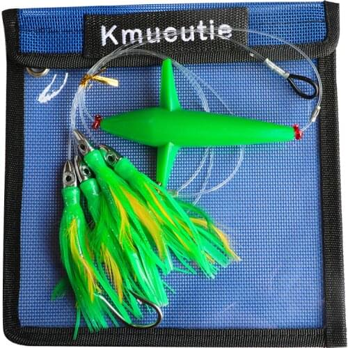 Kmucutie One Set of seawater Big Game Fishing Bait Marlin Tuna Trolling Lures with Bag Fishing Tackle