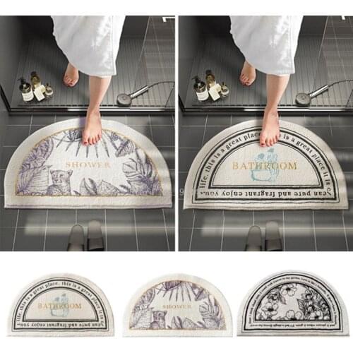 Retro Bath Mat Non Slip Bathroom Carpet Plush Soft Bathroom Rug Absorbent Bath Room Carpet Washable Doormats Entrance Door Mat
