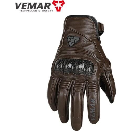 Lightweight Leather Carbon Fiber Shell Protective Gloves Off-road Motocross Winter Moto Glove XS