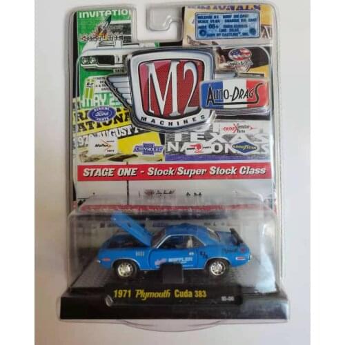 M2 machines 1:64 1971 Plymouth cuda 383 Collection Metal Die-cast Simulation Model Cars Toys