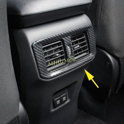Carbon Fiber Rear Seat Armrest Air Vent Overlay Cover For 2019-2021 Toyota RAV4