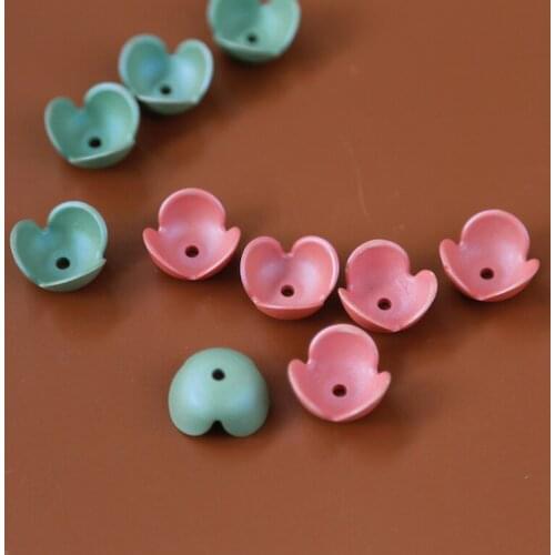 Symphony feeling small bowl resin flower hat diy retro hand-made accessories ins wind earrings jewelry material