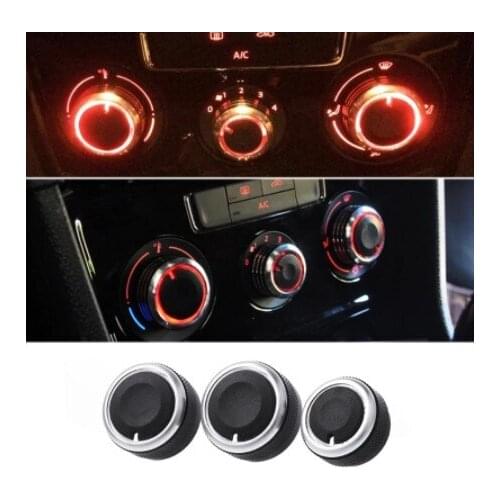 3 Pcs Car Air Condition Panel Control Switch Knob Protector Car Styling for VW Passat B6 Jetta Bora Golf Mk5 Car Accessories